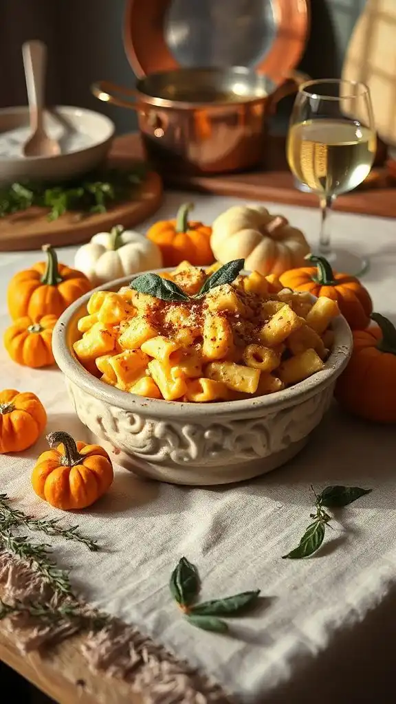 pumpkin alfredo mac and cheese