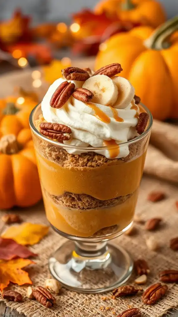 pumpkin banana pudding parfait