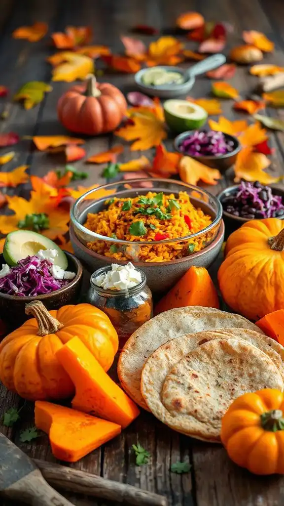 pumpkin black bean tacos