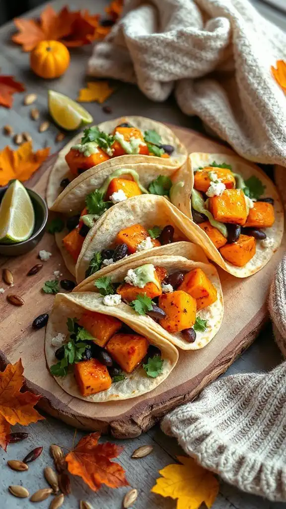 pumpkin black bean tacos recipe