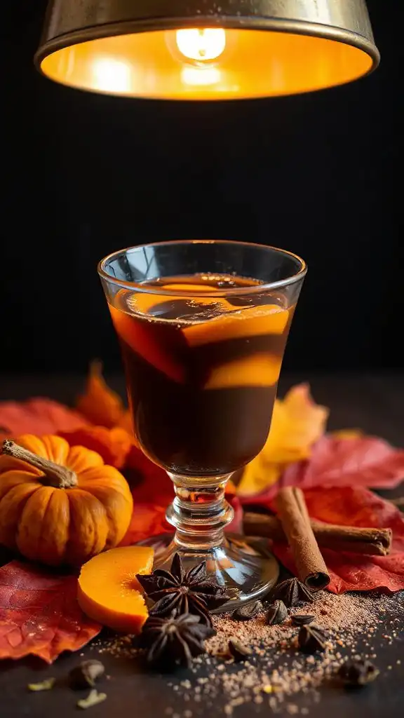 pumpkin chai bourbon cocktail
