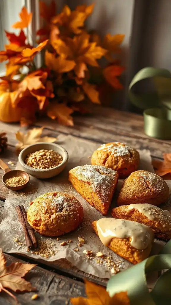 pumpkin chai cardamom scones