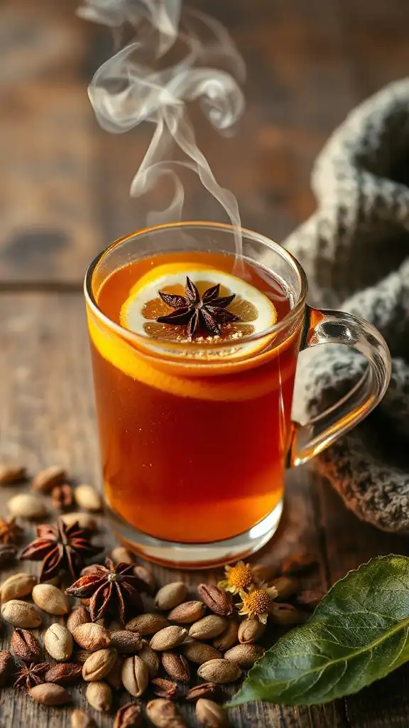 pumpkin chai spiced hot toddy