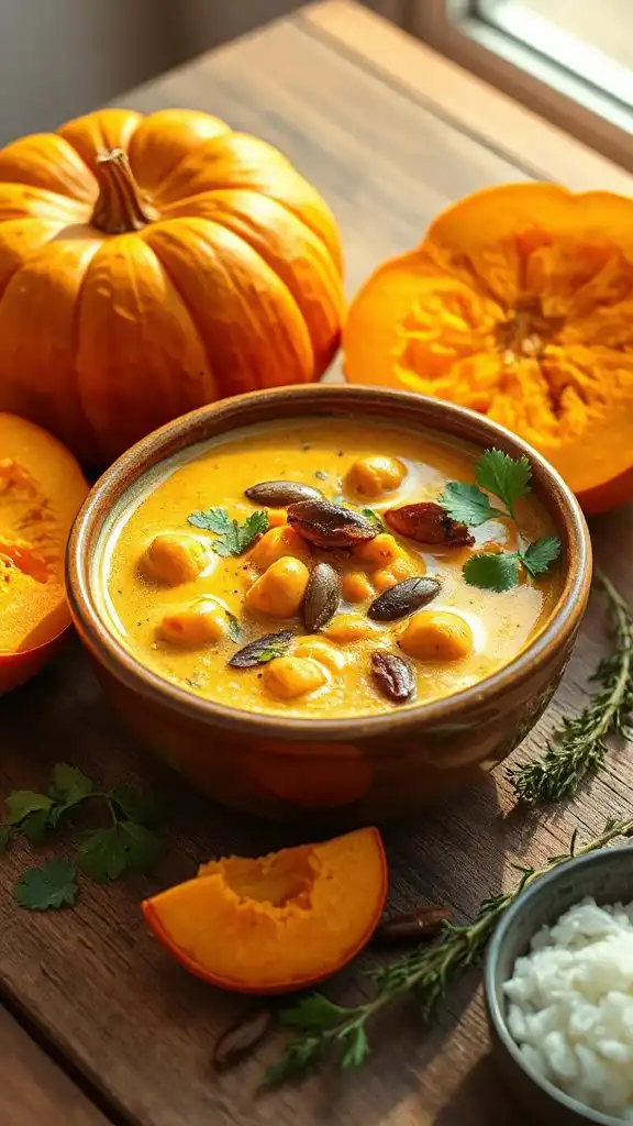 pumpkin chickpea coconut curry
