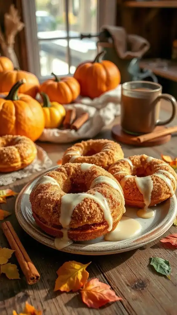 pumpkin cider flavored donuts