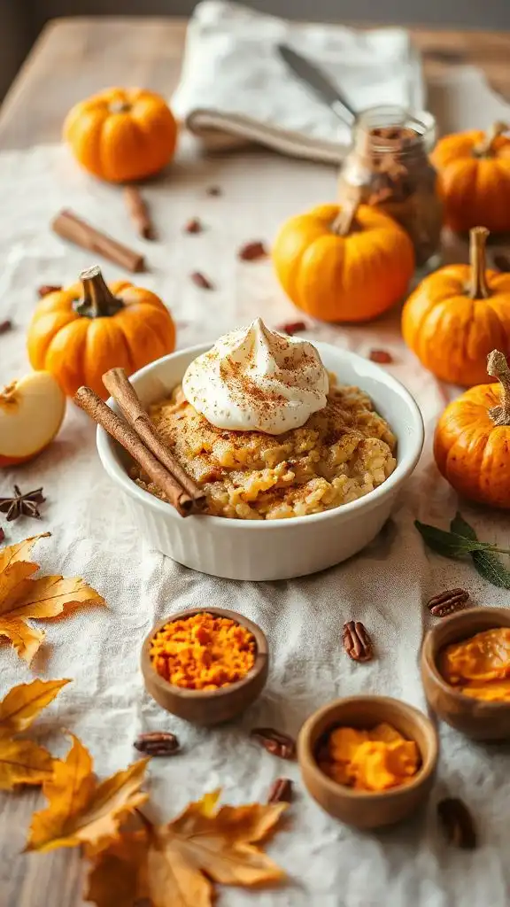 pumpkin cinnamon rice pudding