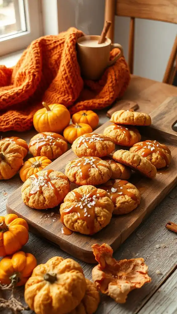 pumpkin cookies with caramel