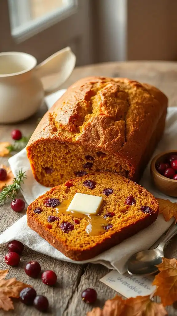 pumpkin cranberry bread recipe