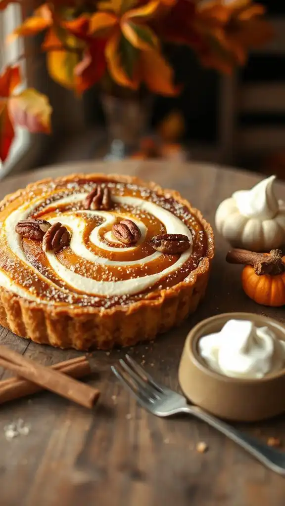 pumpkin cream cheese tart