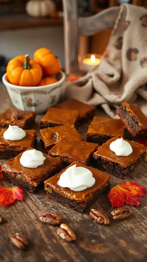 pumpkin flavored fudgy brownies