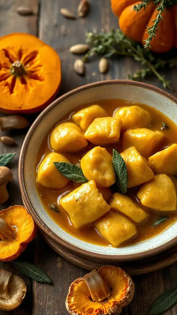pumpkin gnocchi with brown butter
