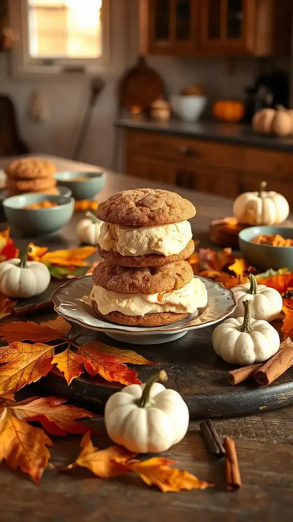 pumpkin ice cream sandwiches recipe