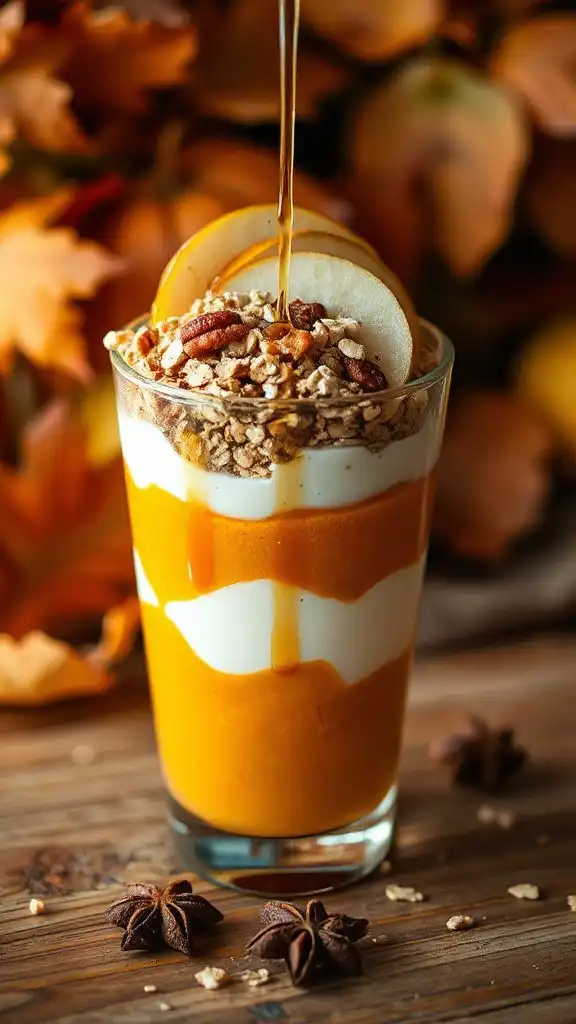 pumpkin oat dessert parfait