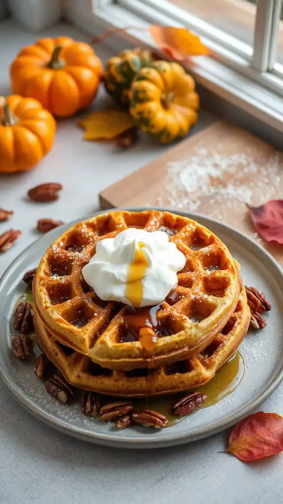 pumpkin pecan waffles recipe