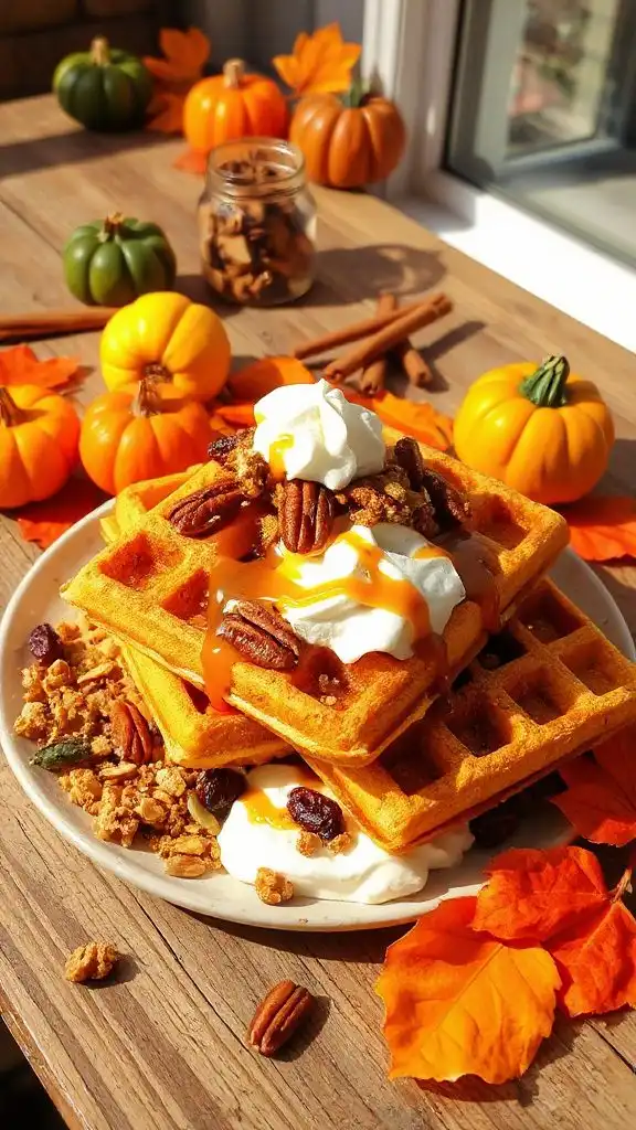 pumpkin pie waffle breakfast