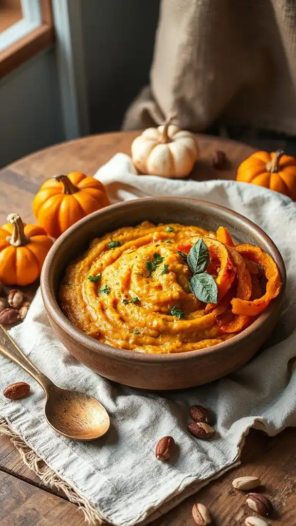 pumpkin risotto with maple syrup