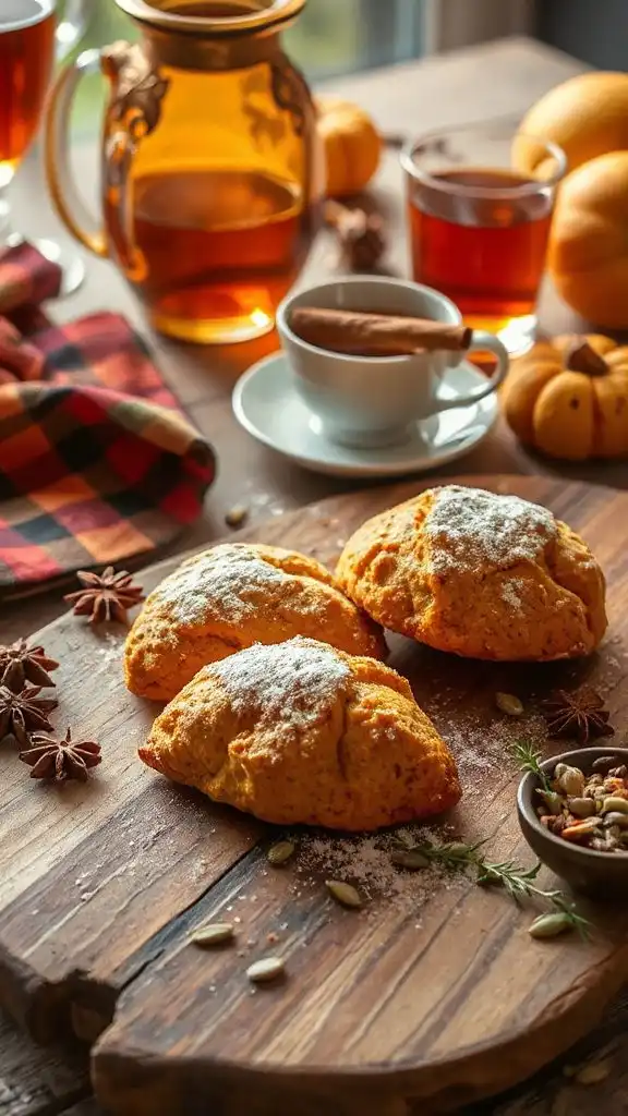 pumpkin scones with chai spices
