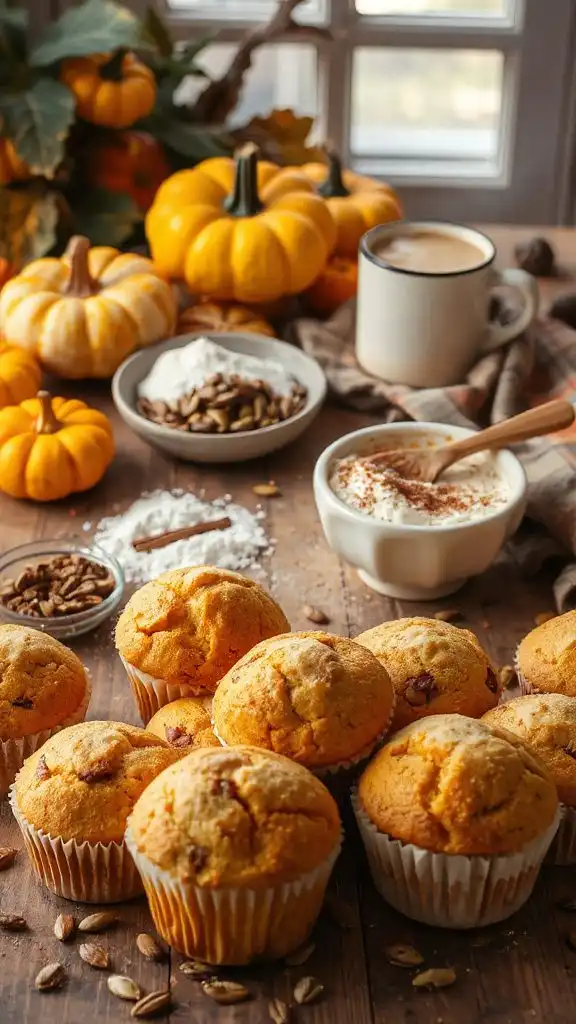 pumpkin spice banana muffins