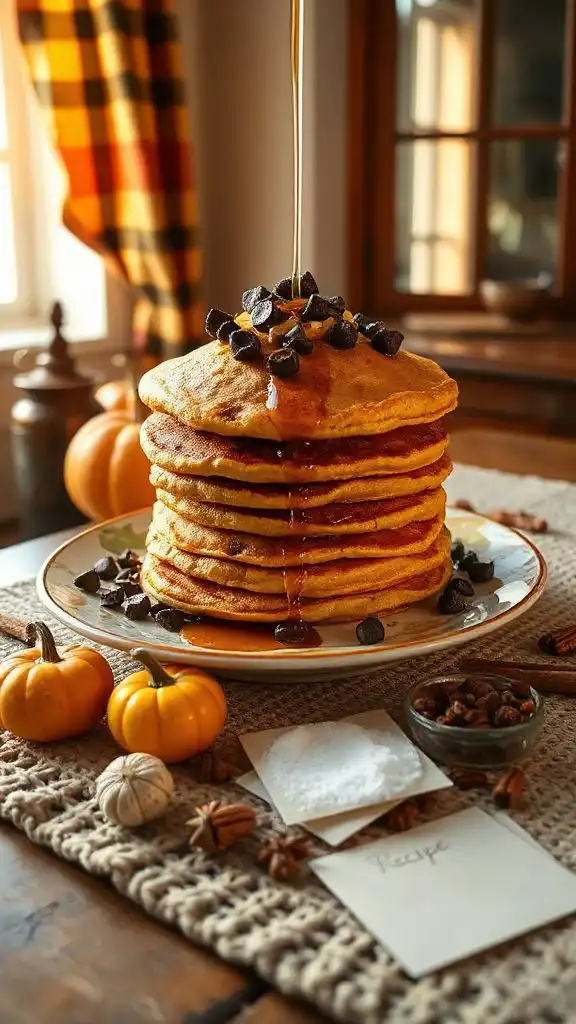 pumpkin spice chocolate pancakes pumpkin spice chocolate pancakes
