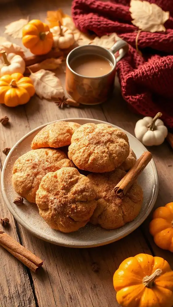 pumpkin spice churro cookies