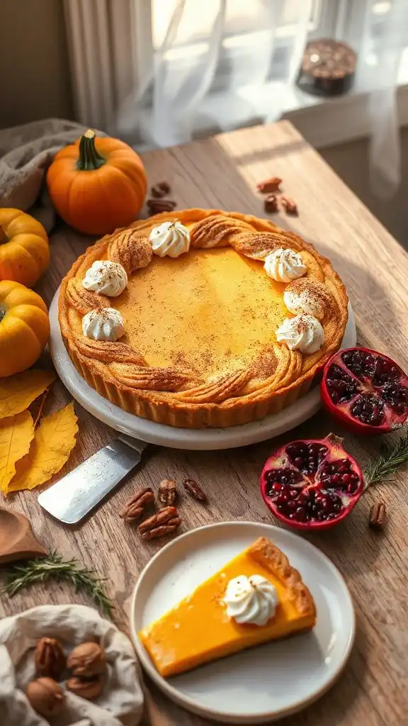 pumpkin spice custard tart
