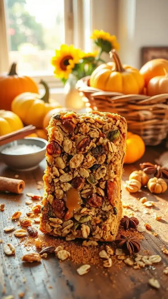 pumpkin spice granola bars