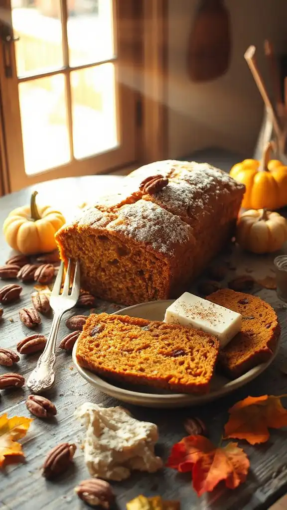 pumpkin spice pecan bread