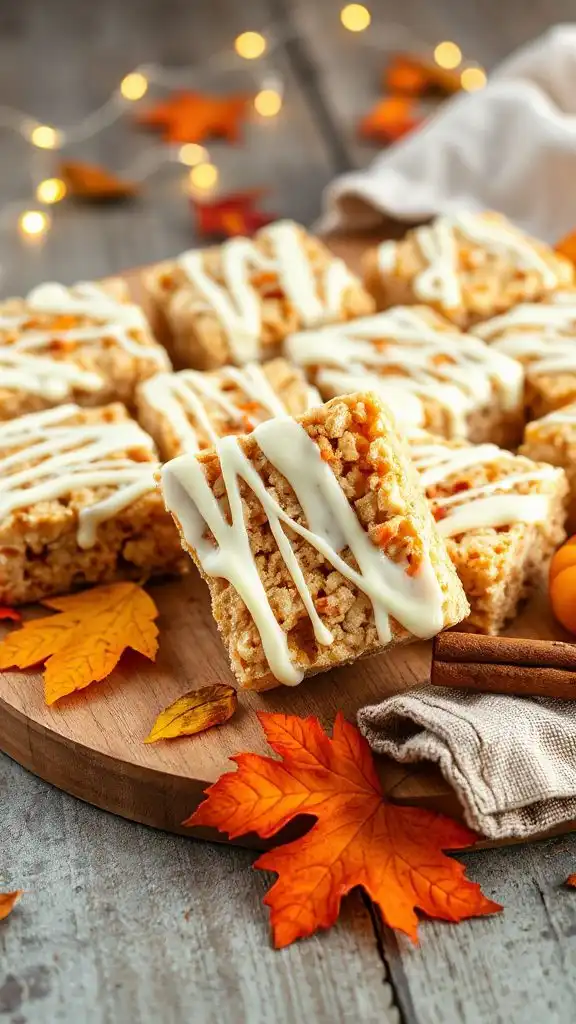 pumpkin spice rice krispie treats