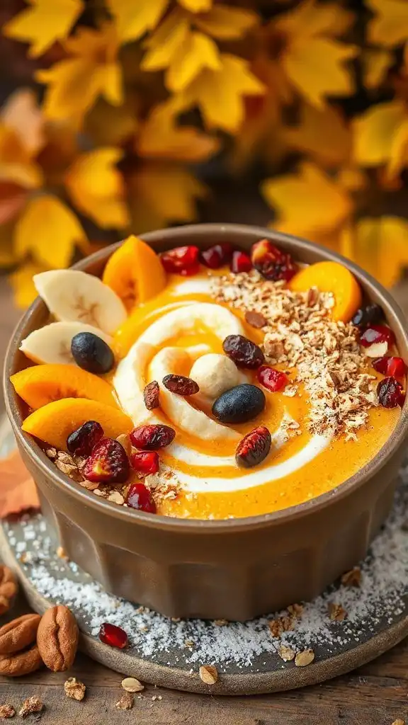 pumpkin spice smoothie bowl recipe