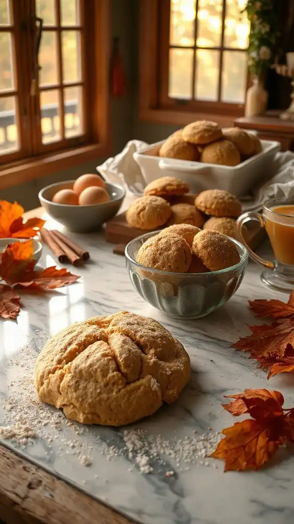 pumpkin spiced snickerdoodle cookies