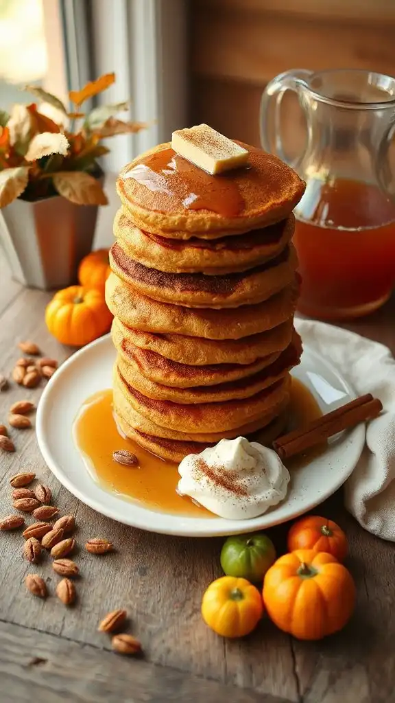 pumpkin sweet potato pancakes