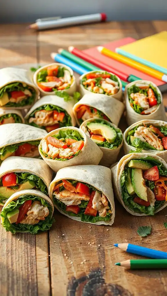quick school lunch wraps