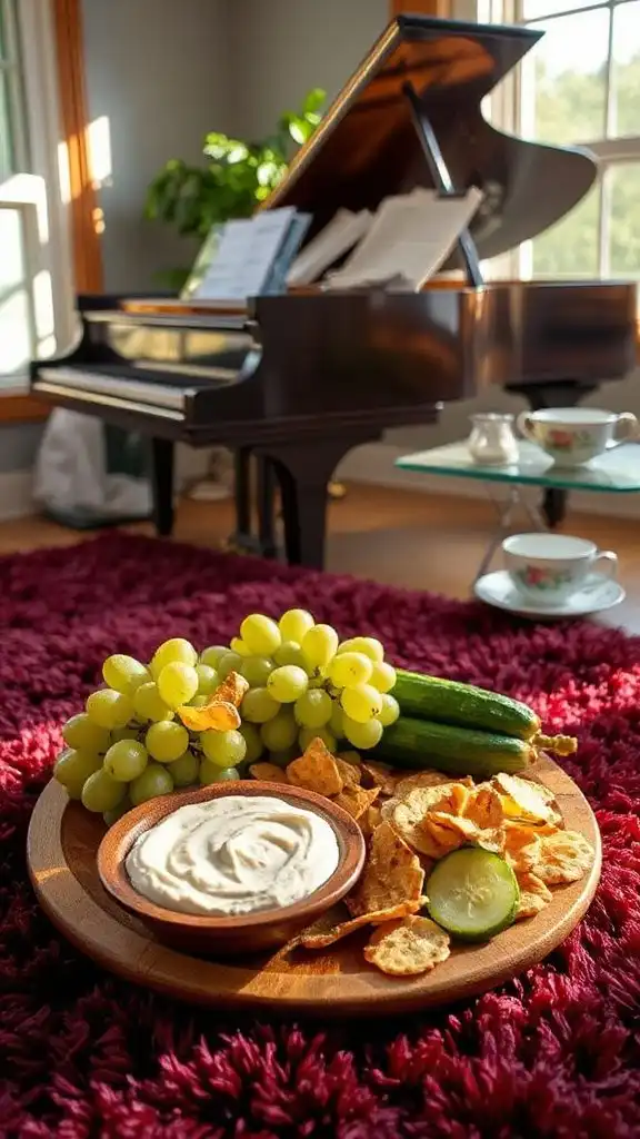 quiet music room snacks