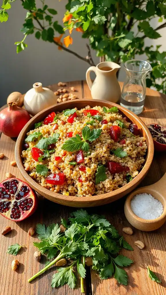 quinoa salad with pomegranate