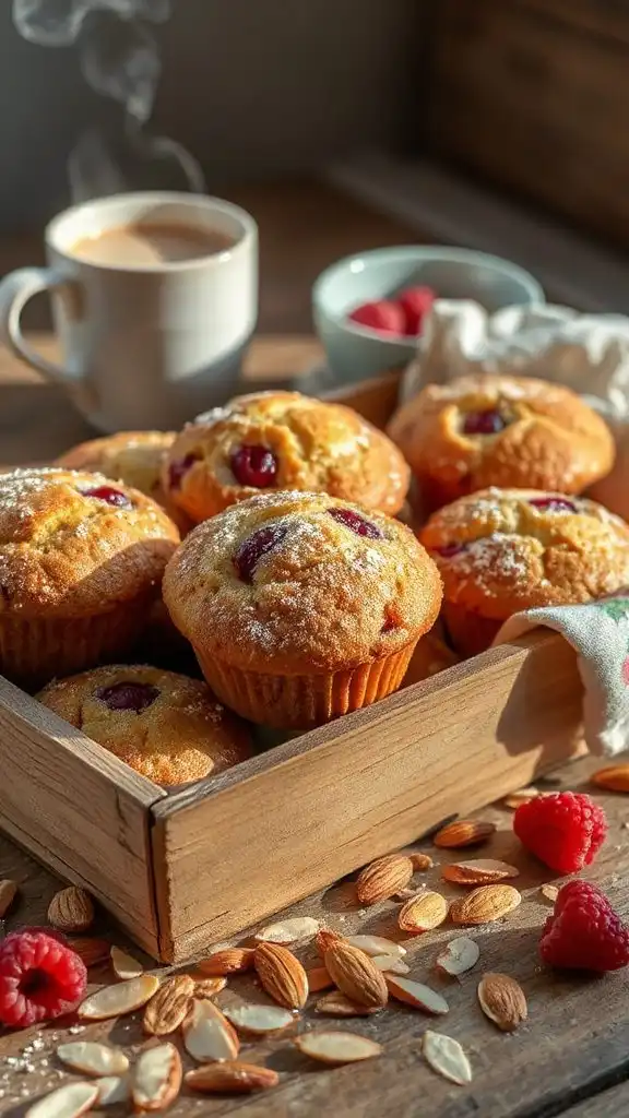 raspberry almond muffins recipe