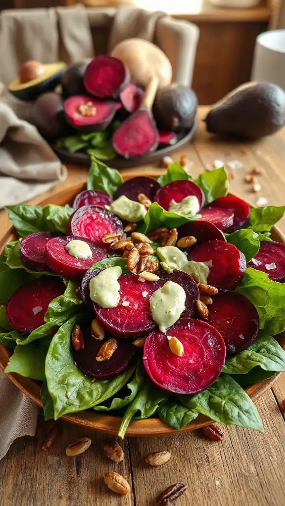 revitalizing spinach beet salad