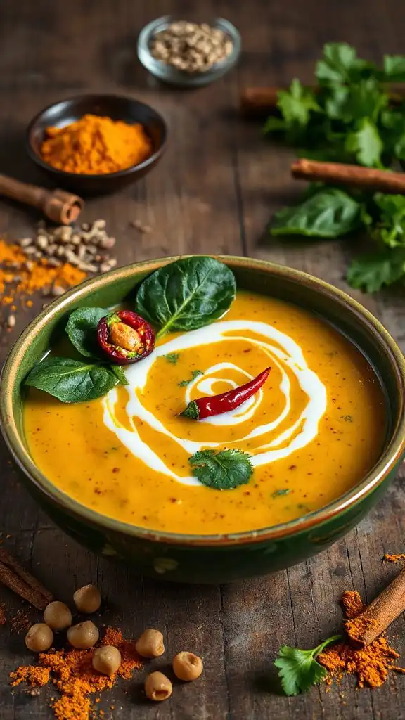 rich coconut chickpea soup