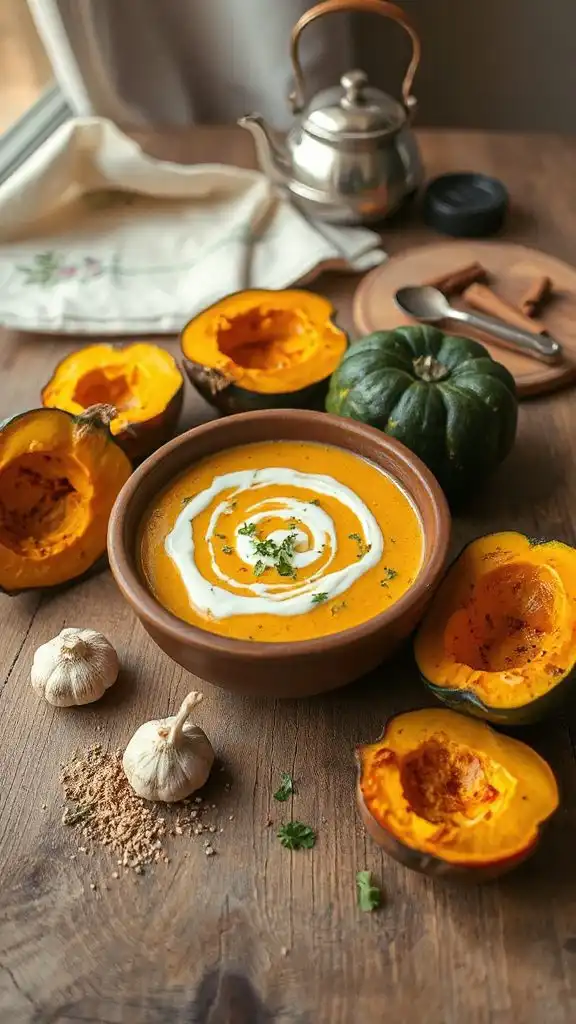 roasted acorn squash soup
