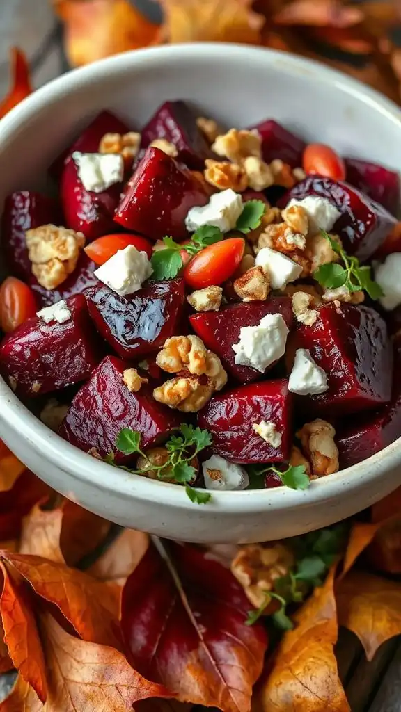 roasted beet and pomegranate salad
