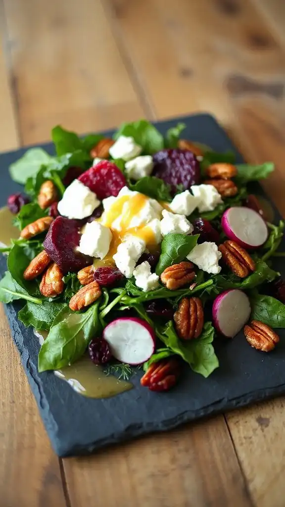 roasted beet goat cheese salad
