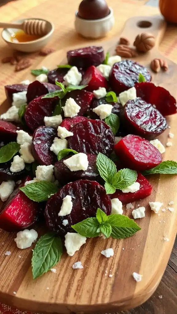 roasted beets with feta roasted beets with feta