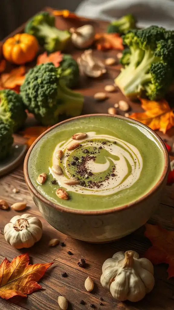 roasted garlic broccoli soup