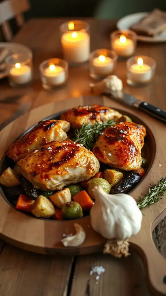 roasted garlic chicken thighs roasted garlic chicken thighs