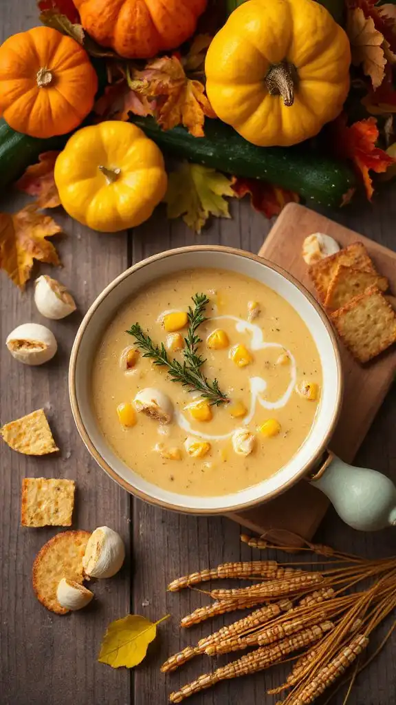 roasted garlic corn chowder