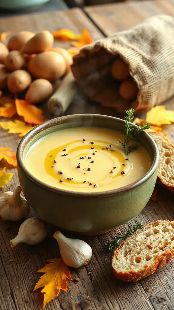 roasted garlic potato leek soup