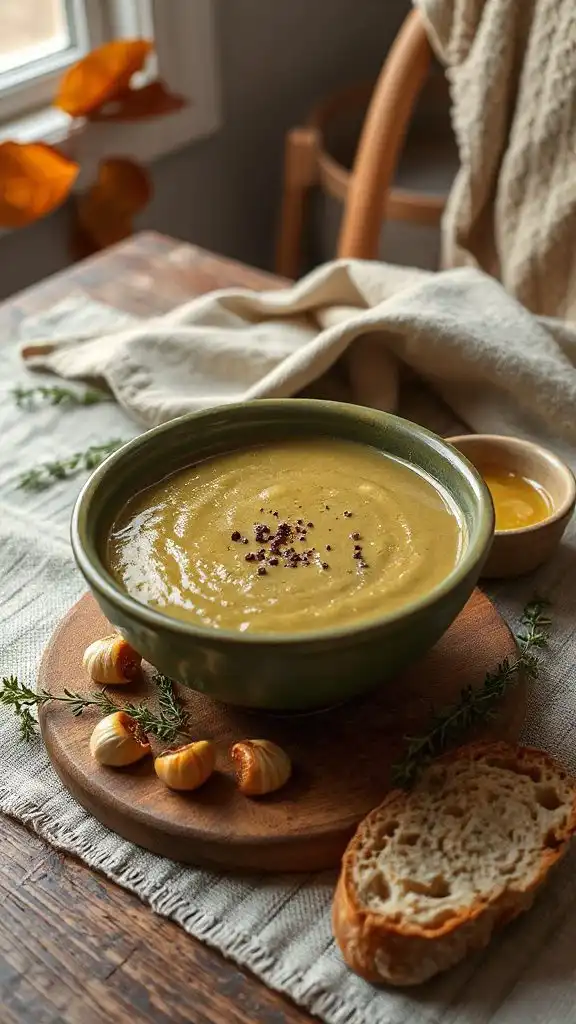 roasted garlic split pea soup