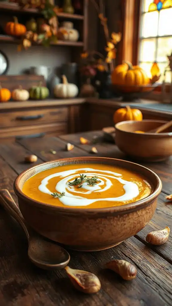 roasted garlic sweet potato soup