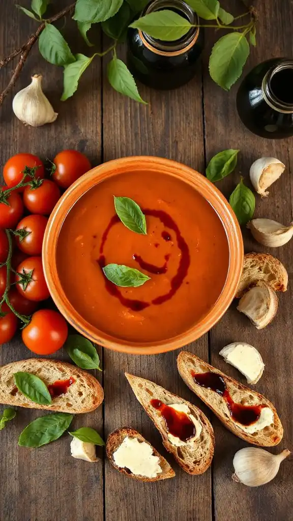 roasted pepper tomato basil soup