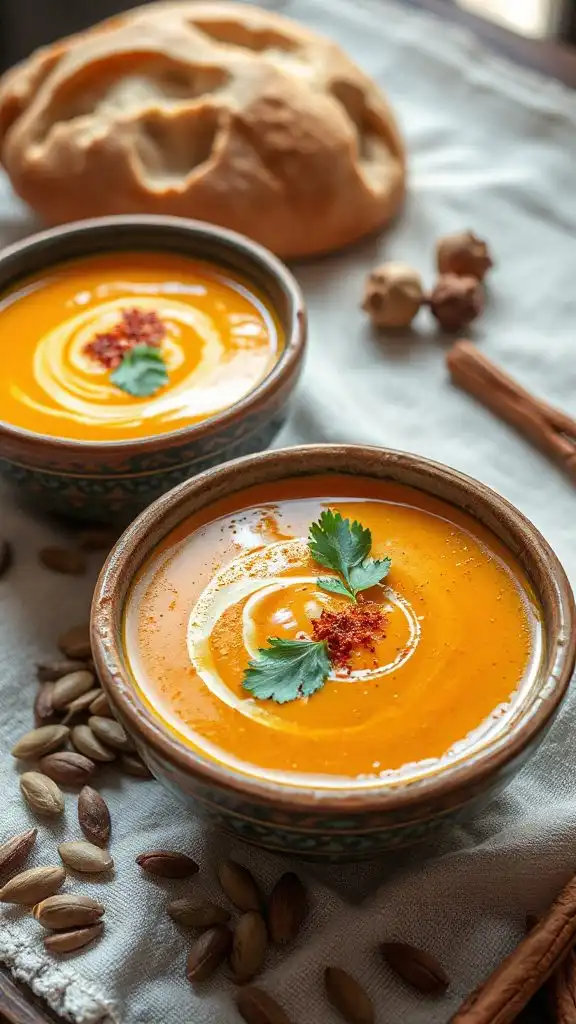 roasted pumpkin lentil soup