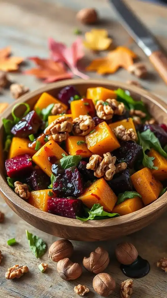 roasted squash beet salad